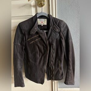 Italian Alta Moda in Pelle Brown Leather Jacket size 42